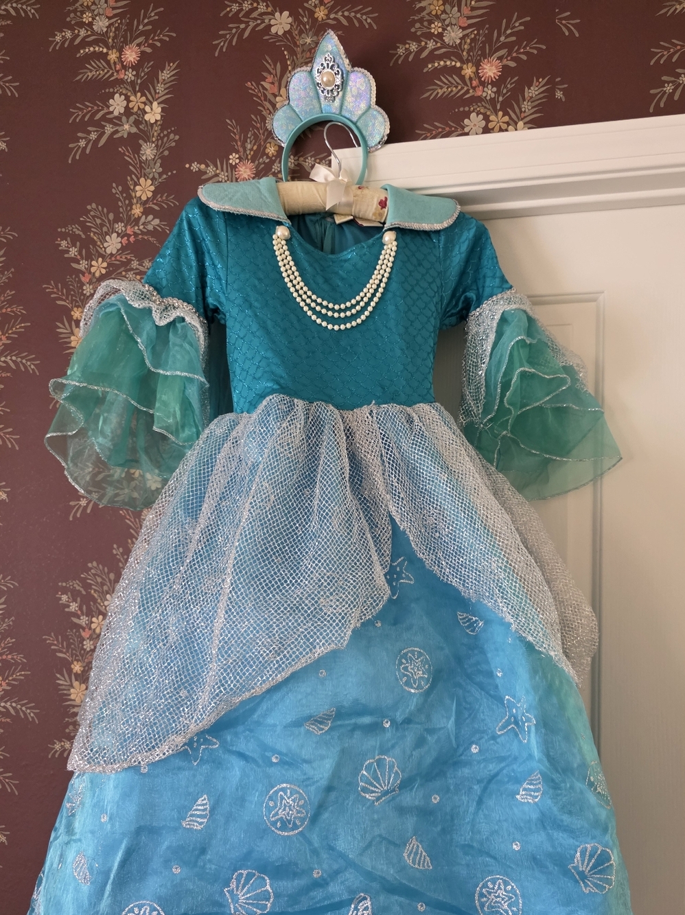 Teal Mermaid Princess Costume 7/8